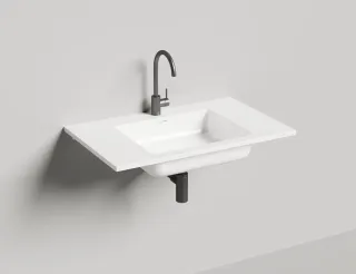 Подвесная раковина Salini Onda S-Stone 1402201M 80см белый матовый